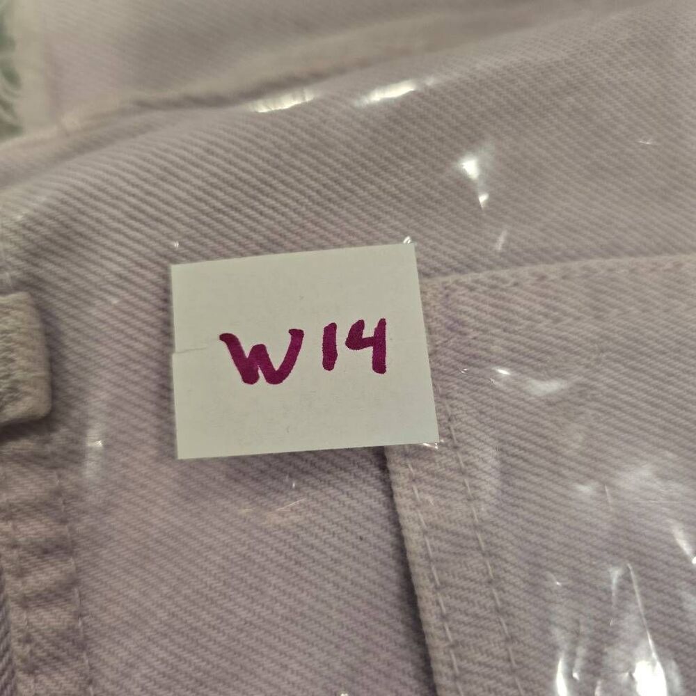 Madewell Garment Dyed Denim A-Line Skirt Women's Size 28‎ Lilac Purple Raw Hem - Picture 8 of 8